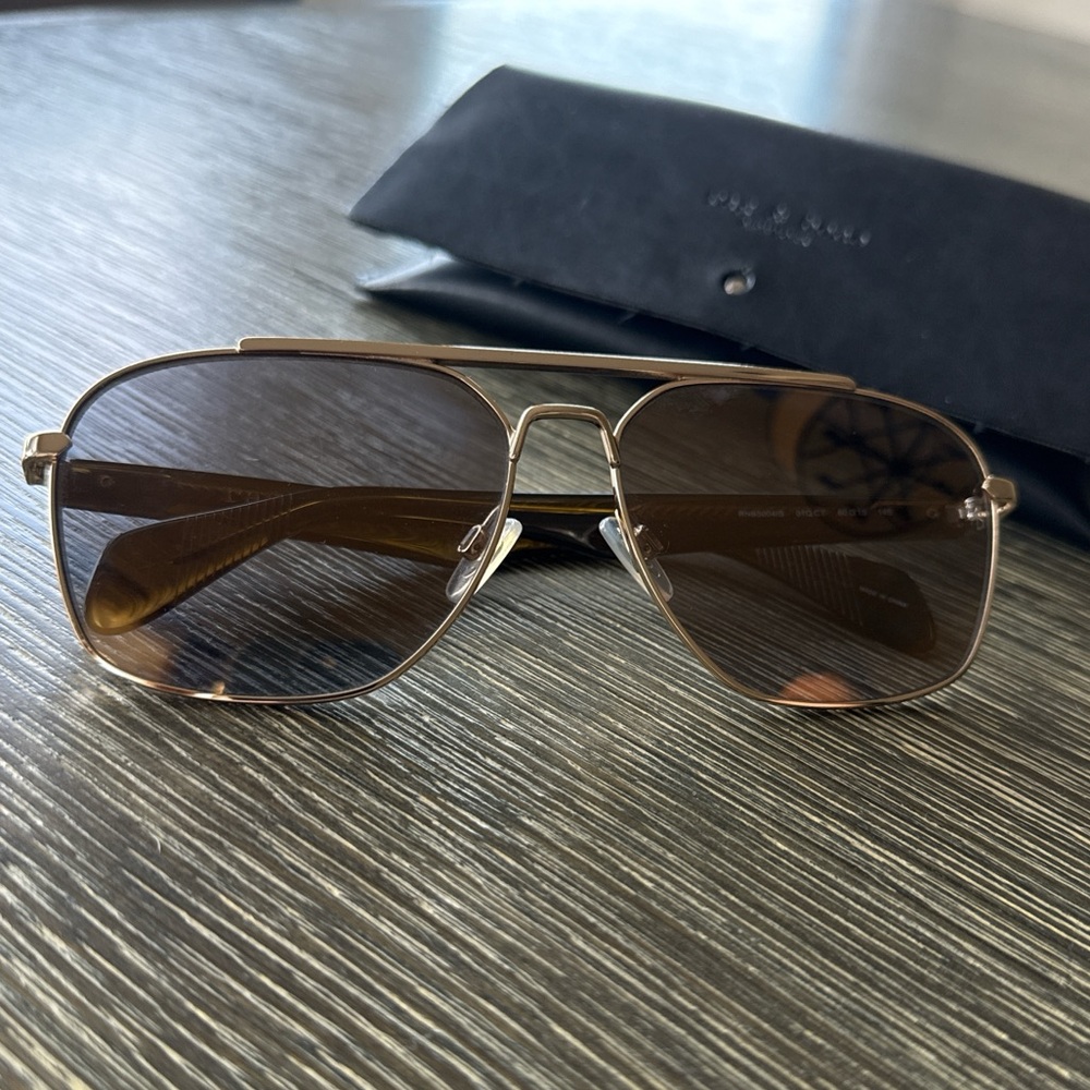 Rag & Bone Gold Aviator Sunglasses
